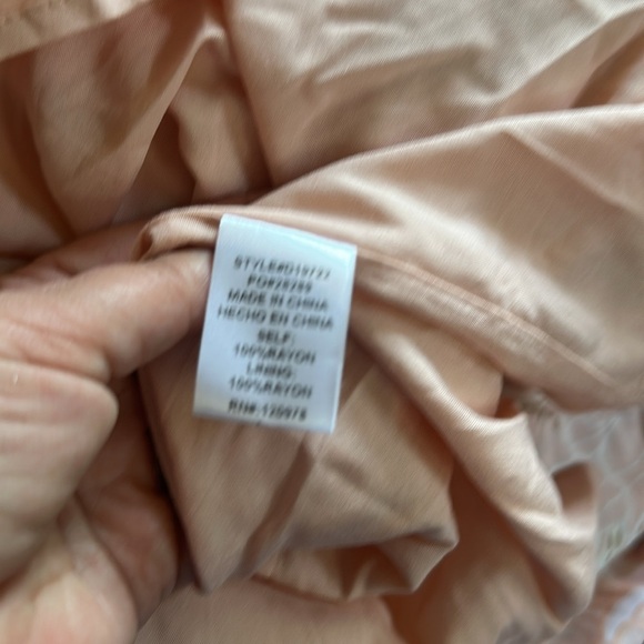 Entro Dress L Boho Floral Tiered Maxi Pink Yellow Orange Elastic Waist - Picture 5 of 8